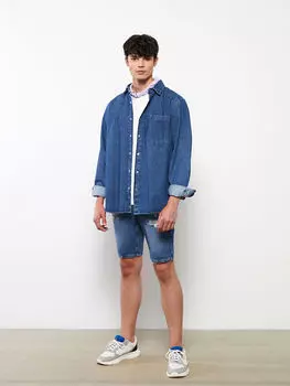 Мужская джинсовая куртка стандартного кроя LCW Jeans