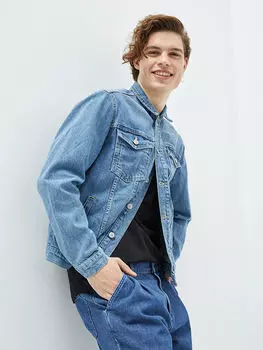 Мужская джинсовая куртка стандартной посадки с длинными рукавами LCW Jeans
