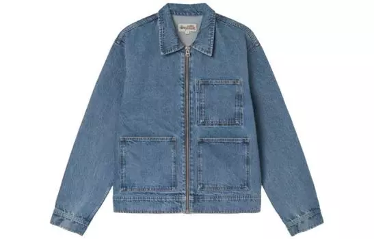 Мужская джинсовая куртка Stussy, цвет Washed Black