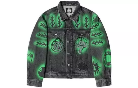 Мужская джинсовая куртка Stussy, цвет Washed Black