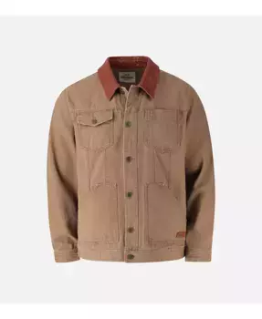 Мужская джинсовая куртка в стиле Trucker с эффектом "stone wash" Thorogood, коричневый/бежевый