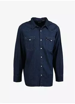 Мужская джинсовая рубашка Barstow Western Standard Синяя 85744-0000 Levis, синий