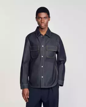 Мужская джинсовая рубашка Sandro, синий