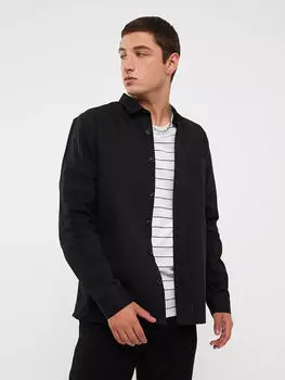 Мужская джинсовая рубашка стандартной посадки с длинным рукавом Xside