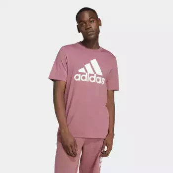 Мужская Essentials Single Jersey Большой Логотип Футболка Adidas, красный