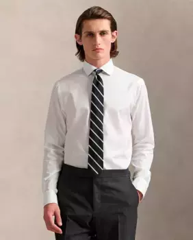 Мужская фактурная рубашка, легко гладится, стандартный крой Polo Ralph Lauren, белый