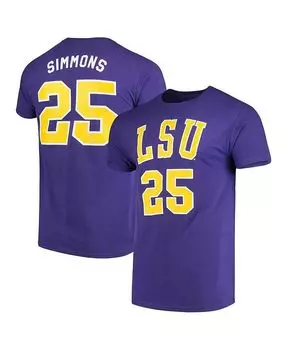 Мужская фиолетовая баскетбольная футболка Ben Simmons LSU Tigers Alumni Original Retro Brand, фиолетовый