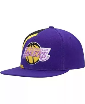 Мужская фиолетовая бейсболка Los Angeles Lakers Hardwood Classics Retroline Snapback Mitchell & Ness, фиолетовый