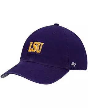 Мужская фиолетовая бейсболка LSU Tigers Archie Script Clean Up '47 Brand
