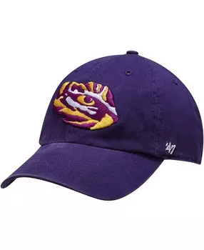 Мужская фиолетовая бейсболка LSU Tigers Team Clean Up '47 Brand