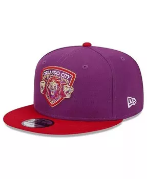 Мужская фиолетовая бейсболка Orlando City SC с крючком 9FIFTY Snapback New Era, фиолетовый