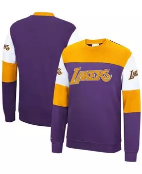 Мужская фиолетовая флисовая толстовка los angeles lakers perfect season Mitchell & Ness, фиолетовый