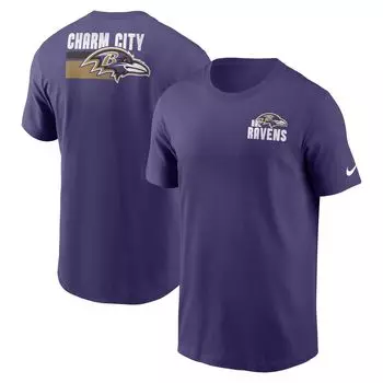 Мужская фиолетовая футболка Baltimore Ravens Blitz Essential Nike