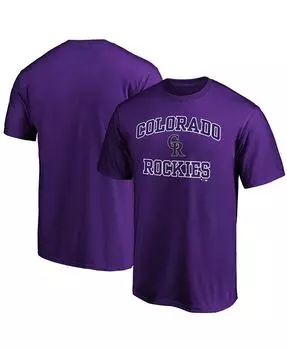 Мужская фиолетовая футболка Colorado Rockies Heart Soul Fanatics, фиолетовый
