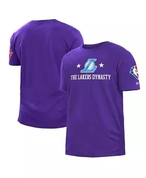 Мужская фиолетовая футболка los angeles lakers 2021/22 city edition из матового джерси New Era, фиолетовый
