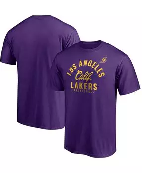 Мужская фиолетовая футболка los angeles lakers post up из коллекции hometown Fanatics, фиолетовый