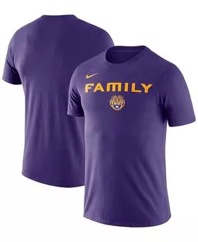 Мужская фиолетовая футболка lsu tigers family Nike, фиолетовый