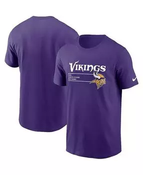 Мужская фиолетовая футболка Minnesota Vikings Division Essential Nike, фиолетовый