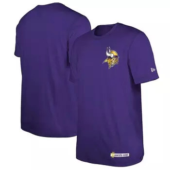 Мужская фиолетовая футболка New Era Minnesota Vikings 2024 для тренировочного лагеря НФЛ, цвет Mvk Purple