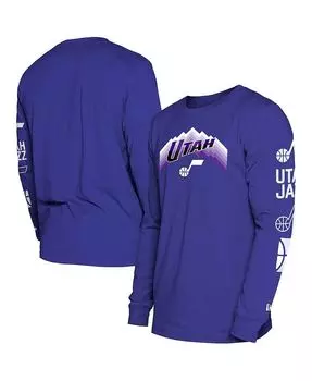 Мужская фиолетовая футболка с длинным рукавом Utah Jazz 2023/24 City Edition New Era, фиолетовый