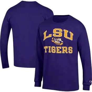 Мужская фиолетовая футболка с длинными рукавами Champion LSU Tigers High Motor