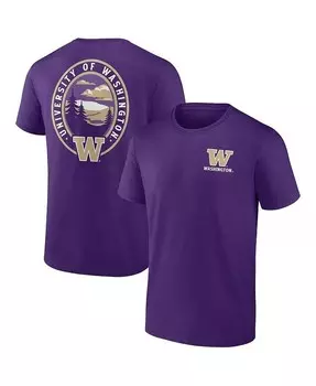 Мужская фиолетовая футболка Washington Huskies Staycation Fanatics, фиолетовый