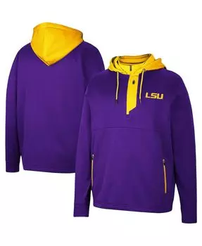 Мужская фиолетовая худи lsu tigers luge 3.0 с молнией на четверть Colosseum, фиолетовый