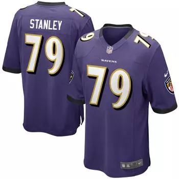 Мужская фиолетовая игровая майка Ronnie Stanley Baltimore Ravens Nike
