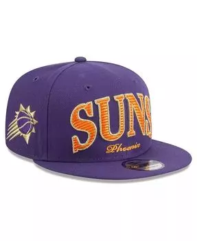 Мужская фиолетовая кепка Phoenix Suns Golden Tall Text 9FIFTY Snapback New Era, фиолетовый