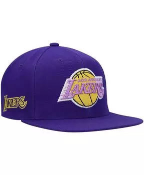 Мужская фиолетовая кепка Snapback Los Angeles Lakers из твердой древесины Classics Mitchell & Ness