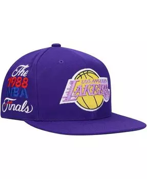 Мужская фиолетовая кепка Snapback с нашивкой размера Xl Los Angeles Lakers Hardwood Classics 1988 NBA Finals Mitchell & Ness