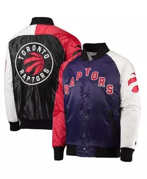 Мужская фиолетовая, красная, белая куртка toronto raptors tricolor remix raglan full-snap Starter, мульти