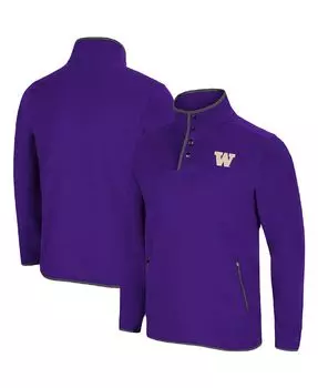 Мужская фиолетовая куртка washington huskies rebound snap pullover Colosseum, фиолетовый