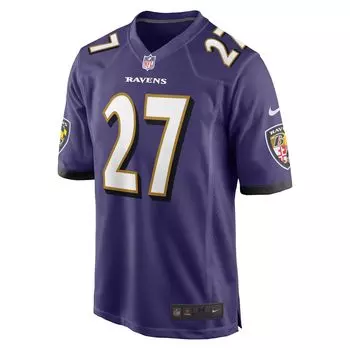 Мужская фиолетовая майка игровой команды JK Dobbins Baltimore Ravens Nike