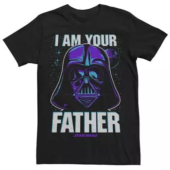 Мужская фиолетовая неоновая футболка Vader I Am Your Father Star Wars