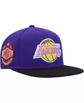 Мужская фиолетовая облегающая шляпа Los Angeles Lakers из твердой древесины Classics Coast to Coast Mitchell & Ness