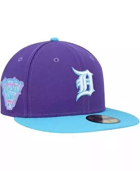 Мужская фиолетовая приталенная кепка Detroit Tigers Vice 59FIFTY New Era, фиолетовый