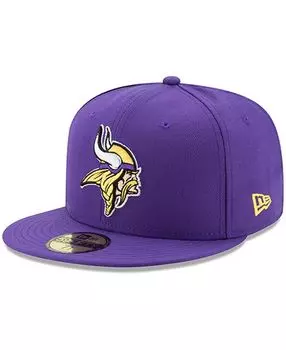 Мужская фиолетовая приталенная кепка Minnesota Vikings Omaha 59FIFTY New Era