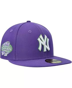 Мужская фиолетовая приталенная кепка New York Yankees Lime 59FIFTY New Era