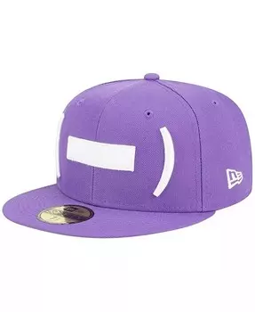 Мужская фиолетовая приталенная шляпа Winston-Salem Dash Theme Nights Hyphen 59FIFTY New Era, фиолетовый