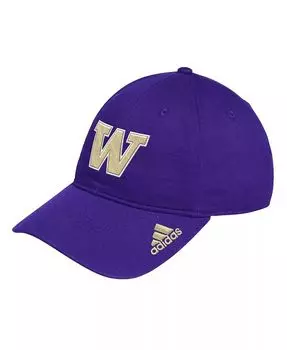 Мужская фиолетовая регулируемая шапка с логотипом Washington Huskies в раздевалке Adidas, фиолетовый
