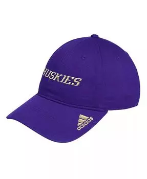 Мужская фиолетовая регулируемая шляпа с напуском Washington Huskies в раздевалке с надписью Adidas, фиолетовый