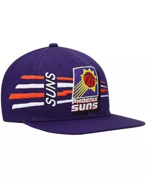 Мужская фиолетовая шляпа Phoenix Suns из твердой древесины в стиле ретро Bolt Deadstock Snapback Hat Mitchell & Ness