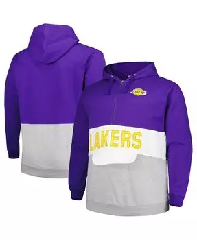 Мужская фиолетовая толстовка с капюшоном Los Angeles Lakers Big and Tall Anorak с половиной молнии Fanatics