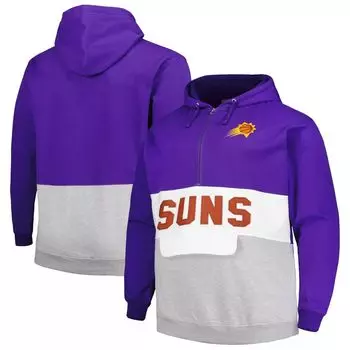 Мужская фиолетовая толстовка с капюшоном Phoenix Suns Big & Tall Anorak с молнией до половины Fanatics