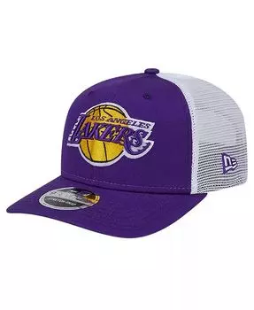 Мужская фиолетово-белая кепка с эластичными кнопками Los Angeles Lakers Trucker 9SEVENTY COOLERA New Era, фиолетовый