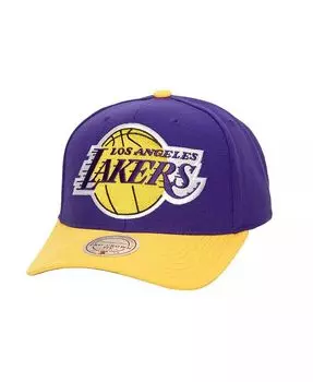 Мужская фиолетово-золотая кепка Los Angeles Lakers Soul XL Logo Pro Crown Snapback Mitchell & Ness, фиолетовый