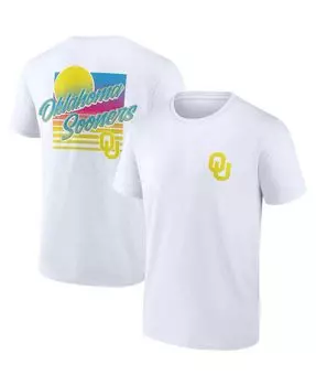 Мужская фирменная белая футболка oklahoma sooners high hurdles Fanatics, белый