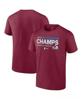 Мужская фирменная бордовая футболка Colorado Avalanche Winger Cup Champions 2022 Fanatics, красный