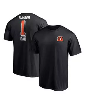 Мужская фирменная черная футболка cincinnati bengals #1 dad Fanatics, черный